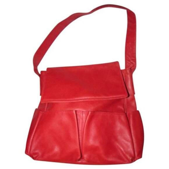 Bottega Veneta BOHO Textured True Red Leather Satchel
